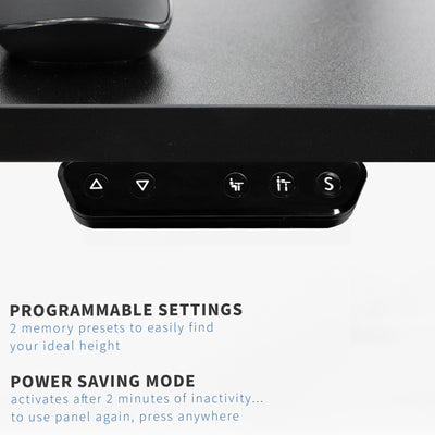 Programmable preset controller panel settings with included power saving mode.