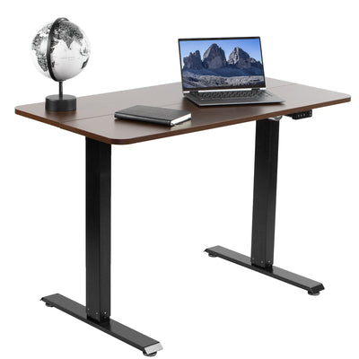Dark Wood Electric Height Adjustable Desk