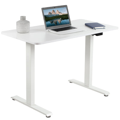 White Electric Height Adjustable Desk